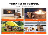 Firewood Log Cart, 113 kg Load Capacity, Outdoor and Indoor Wood Rack Storage Mover with Pneumatic V952-DCCH43XH27XWYTWGDV0