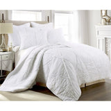 Jenny Mclean Bobby Ruffle White 3 Piece Coverlet Set Queen V442-RAN-COVERLET-BOBBYRUFFLE-WHITE-QS