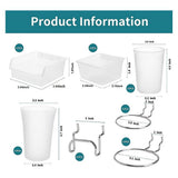 Peg Board Bins Peg Board Cups with Hooks & Loop 12Pack,Peg Board Organizer Accessories, Peg Board V1369-AZ3-W-11688