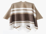 European and American minimalist cross-tie plaid cape cloak, acrylic warm versatile autumn winter V1232-ZSPJ004