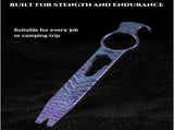 Titanium Pry Bar Bottle Opener Crowbar Wrench Screwdriver Compact Size EDC Multi Tool Solid and V1366-AZ2-W-03410