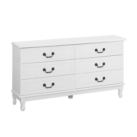 Artiss 6 Chest of Drawers - KUBI White FURNI-P-KUBI-LBOY-WH-AB