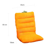 SOGA Orange One Piece Siamese Cushion Office Sedentary Butt Mat Back Waist Chair Support Home Decor SCUSHION053