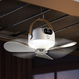 Portable Camping Fan, Tent Ceiling Fan with Lights Remote,Rechargeable 2400mAh with Light & V1370-AZ4-22602