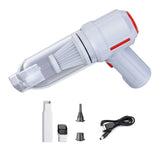 3-in-1 Portable Vacuum Cleaner with Blower and Dust Extraction, USB Rechargeable, White V1188-MS-617-050