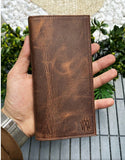 Leather Phone Wallet - Brown V197-MWAB-1386