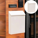 Wall-Mount Mailbox, Large Capacity Mail Box, Galvanized Steel Rust-Proof Metal Post Box, Mailboxes V1369-AZ3-W-20398