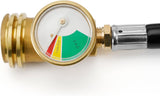 12 FT Propane Extension Hose with Gauge - Leak Detector Replacement for Propane Appliances,Standard V1258-DP02-C-513