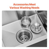 VEVOR 15" Kitchen Sink Top Mount Single Bowl Drop-In Basin Stainless Steel Bar V952-QRSSCTSPDC151EA10V0