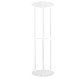 Side Table Modern Stable 3 Tier Round Acrylic Drink Table for Living Room Bedroom Bedside V1294-YM0901-3116240027011