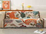 130*160cm Leopard Print Jacquard Blanket - Multi-Function Design V888-ELOSUNG28722