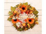 45cm Fall Wreath - Thanksgiving Wreath, Artificial Fall Garland, Welcome Wreath Decorations V1263-JX-1604