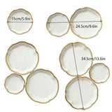 Modular Bowl Set with Connecting Compartments - Food - Grade Metal Appetizer Serving Tray for V1370-AZ4-22651