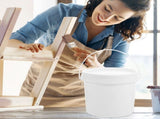 5-Pack White Plastic Utility Buckets with Handles, Water Buckets for Household, Gardening, Outdoor V1192-AZ-W-22562