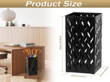 Metal Umbrella Stand Rack in White - Rectangular Design, Holds 4-8 Umbrellas, 16.5x16.5x42cm LSB-59217
