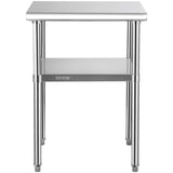 Stainless Steel Prep Table, 61 x 61 x 91.4 cm, 600lbs Load Capacity Heavy Duty Metal Worktable with V952-J24X24X36INCHBGUAV0