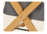 Foldable Wooden Laundry Cart with Detachable Fabric Storage Bag Walnut Color 45x37x53cm V888-ELOSUNG1094