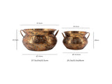 Set 2 Antique Lustre Pots 37cm V637-19699POT