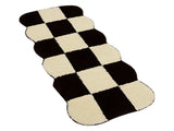 Runner Rug Black White Plaid Pattern Vintage Style Water Absorbent Stain Resistant Runner Carpet for V1294-YM0512-3117220256311