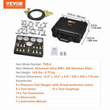 Hydraulic Pressure Test Kit, 10/100/250/400/600bar, 5 Gauges 13 Couplings 14 Tee Connectors 5 Test V952-JXYBZ5T13G0031N8JV0