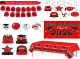 Graduation Decorations Themed Set, Congrats Grad Banner Class of Background Balloons Streamers Kit, V1369-AZ3-W-13571