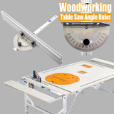 Stainless Steel & Aluminum Woodworking Angle Gauge with Laser-Etched Dial, Miter Guide Rail and V1341-ZY-6YRDSPGR-250MMB