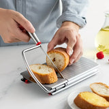 Stainless steel multi-function slicer, precise for even slicing, silicone suction cup for anti-slip V1232-QPQ-001