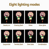 4 PCS Christmas Lights Path Ground Light Garden Decorations 68 LED Jingle Jollys XMAS-PATH-LOLLIPOP-RD-74CM-6PC