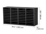 Literature Organizer, 36 Compartments Office Mailbox with Adjustable Shelves, Wooden Mailbox Sorter V952-WJJEKBHB36G93NKYIV0