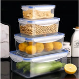 4 Piece Rectangular Food Storage Container Set with Airtight Lids, BPA Free, Microwave and Freezer V1237-MS-912-205