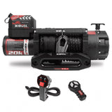 X-BULL 12V Electric Winch 20000LBS Synthetic Rope Truck Trailer Winch 4X4 4WD V211-AUEB-AXBL001