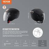 VEVOR 3/4-Face Motorcycle Helmet Motocross Helmet with Bluetooth Communication V952-MTC34KOZBXLMFGGXTV0