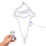 LED Neon Light Ice Cream Waterproof Battery USB Powered Hangable Decorative Remote Control Neon Sign V1294-YM0523-3119210270017