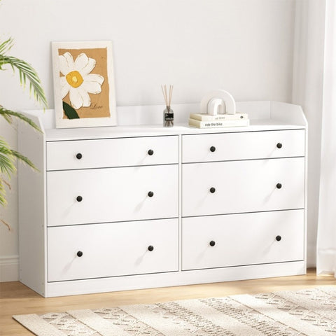 Artiss 6 Chest of Drawers - PETE White FUR-S-CDR-02-WH-AB