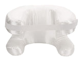 Face Pillow Silk Fabric Memory Foam Soft Cushioning Ergonomic Beauty Pillow for Back Sleep White V1294-YM0901-3117240292712