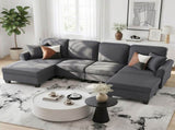 Artiss Modular Sectional U Shaped Storage Sofa Couches for Living Room Grey SBED-I-ST06-GY-ABCDEF