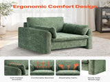 Green Accent Chair, Modern Upholstered Accent Chair with Armrests, Cloth Arm Chairs with Thick V952-BYZSYFXBY323H7UPQ001V0