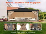 Gazebo Curtains Outdoor, Fit Most 10' x 10' x 6.7' Gazebos, 4-Panel Sidewall Gazebo Privacy Curtains V952-SMLTCL10FT10EG66KV0