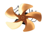 5 Blade Heat Powered Stove Fan Aluminum Alloy Noiseless Wall Hanging Thermal Powered Fireplace Fan V1294-YM0706-3114230124412