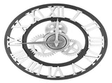 Large 3D Retro Wall Clock 34CM Vintage Wooden Gear Wall Clock Numerals Industrial Style Clocks for V1294-YM0901-3115240034512