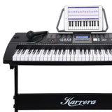 Karrera 61-Keys Electronic Keyboard Piano with Stand - Black EKB-CHJ-61-BK