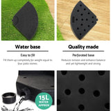 Instahut 3m Outdoor Umbrella w/Base Cantilever Beach Garden Patio Grey UMB-BAN-50-48-GR