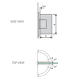 90 Degree Brass Glass Shower Door L-Hinge in Gold V63-930541