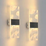 2 Pcs 12W LED Indoor Wall Light, 3000K Warm White Light Acrylic Feather LED Wall Lamp, Simple V1237-ZY-715-345