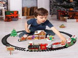 Christmas Train Set with Sounds Lights Electric Rail Car Toy Mini Train Toy Set for Christmas V1294-YM0715-10324230
