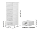 6-Tier Stackable Shoe Storage Box Set, featuring easy-access front-opening waterproof transparent V1102-KDDXNSNH002