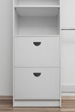 BASEL WALK IN WARDROBE KIT - WHITE - SLIM - HALF MOON BLACK V164-ECW5FTW04B