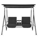 VEVOR 2-Seat Patio Swing Chair, Outdoor Patio Swing with Adjustable Canopy, Porch Swing with Storage V952-TJQQ71INX53IW648VV0