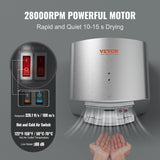 Heavy Duty Commercial Hand Dryer, 1400W Automatic High Speed ABS Warm Wind Hand Blower, 220V-240V & V952-BGSGSJYSZDGYBNB71V3