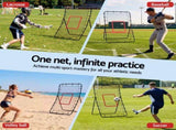 Everfit Baseball Rebounder Net Pitching Practice Target Screen 143cm SN-B-36D-BK